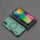 For iPhone 16 Plus Butterfly Armor MagSafe Magnetic Ring Shockproof Phone Case(Light Green) - 2