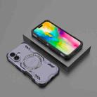 For iPhone 16 Butterfly Armor MagSafe Magnetic Ring Shockproof Phone Case(Purple) - 2