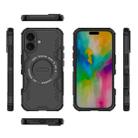 For iPhone 16 Butterfly Armor MagSafe Magnetic Ring Shockproof Phone Case(Black) - 3