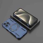 For iPhone 15 Pro Max Butterfly Armor MagSafe Magnetic Ring Shockproof Phone Case(Blue) - 2