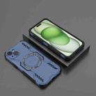 For iPhone 15 Plus Butterfly Armor MagSafe Magnetic Ring Shockproof Phone Case(Blue) - 2