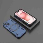 For iPhone 15 Butterfly Armor MagSafe Magnetic Ring Shockproof Phone Case(Blue) - 2