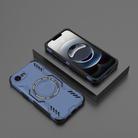 For iPhone 16e Butterfly Armor MagSafe Magnetic Ring Shockproof Phone Case(Blue) - 2