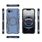 For iPhone 16e Butterfly Armor MagSafe Magnetic Ring Shockproof Phone Case(Blue) - 3