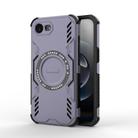 For iPhone 16e Butterfly Armor MagSafe Magnetic Ring Shockproof Phone Case(Purple) - 1