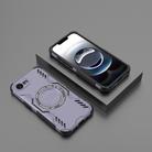 For iPhone 16e Butterfly Armor MagSafe Magnetic Ring Shockproof Phone Case(Purple) - 2