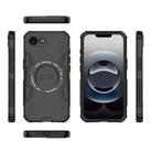 For iPhone 16e Butterfly Armor MagSafe Magnetic Ring Shockproof Phone Case(Black) - 3
