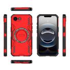 For iPhone 16e Butterfly Armor MagSafe Magnetic Ring Shockproof Phone Case(Red) - 3