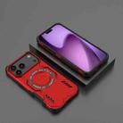 For iPhone 17 Pro Max Butterfly Armor MagSafe Magnetic Ring Shockproof Phone Case(Red) - 2
