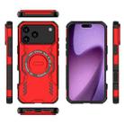 For iPhone 17 Pro Max Butterfly Armor MagSafe Magnetic Ring Shockproof Phone Case(Red) - 3