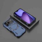 For iPhone 17 Pro Butterfly Armor MagSafe Magnetic Ring Shockproof Phone Case(Blue) - 2