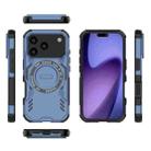For iPhone 17 Pro Butterfly Armor MagSafe Magnetic Ring Shockproof Phone Case(Blue) - 3