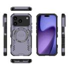 For iPhone 17 Pro Butterfly Armor MagSafe Magnetic Ring Shockproof Phone Case(Purple) - 3