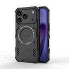 For iPhone 17 Pro Butterfly Armor MagSafe Magnetic Ring Shockproof Phone Case(Black) - 1
