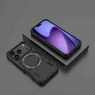 For iPhone 17 Pro Butterfly Armor MagSafe Magnetic Ring Shockproof Phone Case(Black) - 2