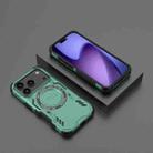 For iPhone 17 Pro Butterfly Armor MagSafe Magnetic Ring Shockproof Phone Case(Light Green) - 2