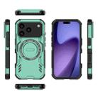 For iPhone 17 Pro Butterfly Armor MagSafe Magnetic Ring Shockproof Phone Case(Light Green) - 3