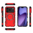 For iPhone 17 Pro Butterfly Armor MagSafe Magnetic Ring Shockproof Phone Case(Red) - 3
