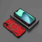 For iPhone 17 Butterfly Armor MagSafe Magnetic Ring Shockproof Phone Case(Red) - 2
