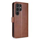 For Samsung Galaxy S25 Ultra 5G AZNS Sheepskin Texture Flip Leather Phone Case(Brown) - 3