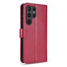 For Samsung Galaxy S25 Ultra 5G AZNS Sheepskin Texture Flip Leather Phone Case(Red) - 3