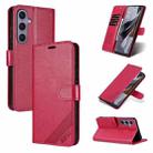 For Samsung Galaxy S23 FE 5G AZNS Sheepskin Texture Flip Leather Phone Case(Red) - 1
