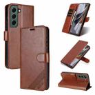 For Samsung Galaxy S22+ 5G AZNS Sheepskin Texture Flip Leather Phone Case(Brown) - 1