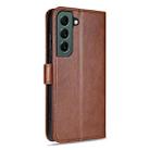 For Samsung Galaxy S22+ 5G AZNS Sheepskin Texture Flip Leather Phone Case(Brown) - 3