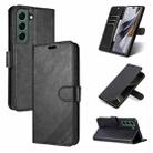 For Samsung Galaxy S22+ 5G AZNS Sheepskin Texture Flip Leather Phone Case(Black) - 1
