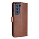For Samsung Galaxy S21 FE 5G AZNS Sheepskin Texture Flip Leather Phone Case(Brown) - 3