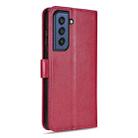 For Samsung Galaxy S21 FE 5G AZNS Sheepskin Texture Flip Leather Phone Case(Red) - 3