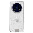 For OPPO Find N5 3D Camellia Plaid Fabric Phone Case(White) - 1