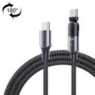 FXCTL-WY0G 60W 3A USB-C / Type-C to Type-C 180 Degree Rotating Elbow Fast Charging Cable, Length:1.2m(Grey) - 1