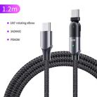 FXCTL-WY0G 60W 3A USB-C / Type-C to Type-C 180 Degree Rotating Elbow Fast Charging Cable, Length:1.2m(Grey) - 2