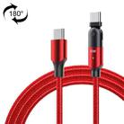 FXCTL-WY09 60W 3A USB-C / Type-C to Type-C 180 Degree Rotating Elbow Fast Charging Cable, Length:1.2m(Red) - 1