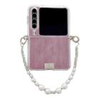 For Huawei Pura X TPU Side Buckle Glitter Portable Style Phone Case(Stripe Pink) - 1