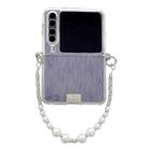 For Huawei Pura X TPU Side Buckle Glitter Portable Style Phone Case(Stripe Purple) - 1