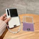 For Huawei Pura X TPU Side Buckle Glitter Portable Style Phone Case(White) - 2