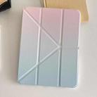 For iPad Air 11 2025 / 2024 Rainbow Gradient Y-Fold Holder Leather Tablet Case(Gradient Pink) - 2