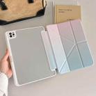 For iPad Air 11 2025 / 2024 Rainbow Gradient Y-Fold Holder Leather Tablet Case(Gradient Pink) - 3
