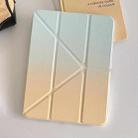For iPad Air 11 2025 / 2024 Rainbow Gradient Y-Fold Holder Leather Tablet Case(Gradient Yellow) - 2