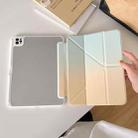 For iPad Air 11 2025 / 2024 Rainbow Gradient Y-Fold Holder Leather Tablet Case(Gradient Yellow) - 3