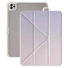 For iPad Air 11 2025 / 2024 Rainbow Gradient Y-Fold Holder Leather Tablet Case(Gradient Purple) - 1