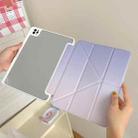 For iPad Air 11 2025 / 2024 Rainbow Gradient Y-Fold Holder Leather Tablet Case(Gradient Purple) - 3