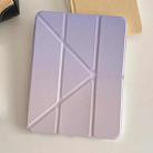 For iPad mini 2024 / 6 Rainbow Gradient Y-Fold Holder Leather Tablet Case(Gradient Purple) - 2