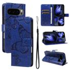 For Google Pixel 10 Global 3D Butterfly Embossed Pattern Flip Leather Phone Case(Blue) - 1