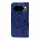 For Google Pixel 10 Global 3D Butterfly Embossed Pattern Flip Leather Phone Case(Blue) - 3
