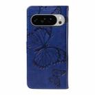 For Google Pixel 10 Pro XL Global 3D Butterfly Embossed Pattern Flip Leather Phone Case(Blue) - 3