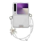 For Huawei Pura X TPU Side Buckle Bead Bracelet Portable Phone Case(Transparent) - 1