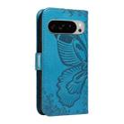 For Google Pixel 10 Pro XL 5G Global Swallowtail Butterfly Embossed Leather Phone Case(Blue) - 3